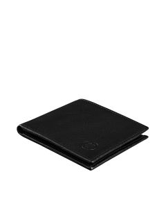 black soft leather bifold wallet
