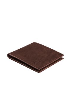 brown soft leather bifold wallet