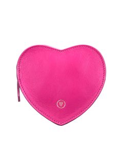 Herzförmige Elegante Make-Up Tasche in Nappa Leder 